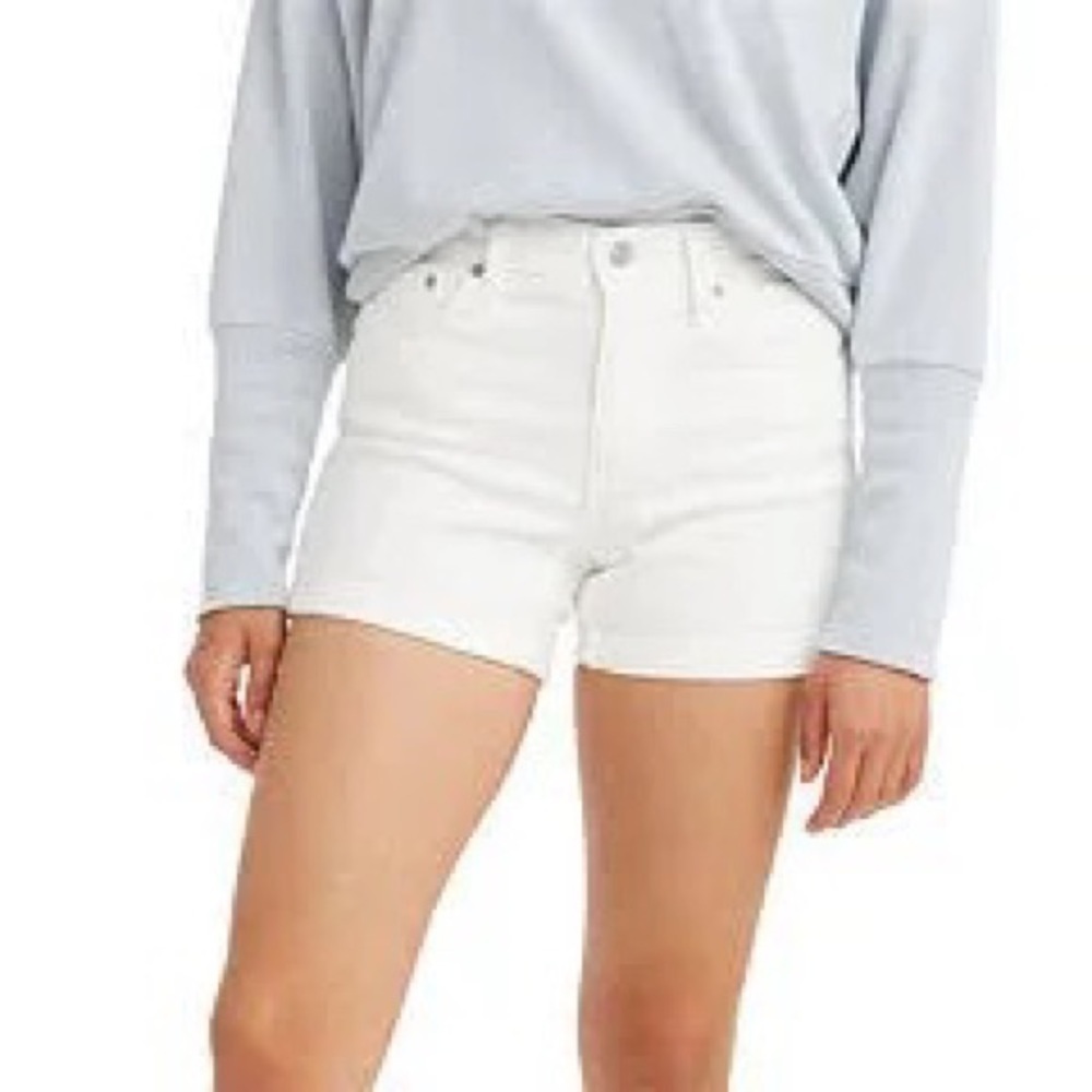 Levi's Women's White Jean Shorts